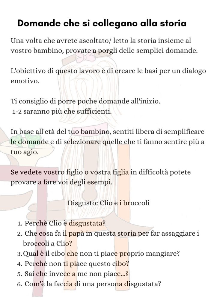 EMOZIONIAMO - un disgusto da accettare Disgusto Clio E I Broccoli Domande 724x1024